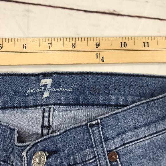 Women’s 7 For All Mankind Size 28 The Skinny Jeans T - Picture 4 of 8